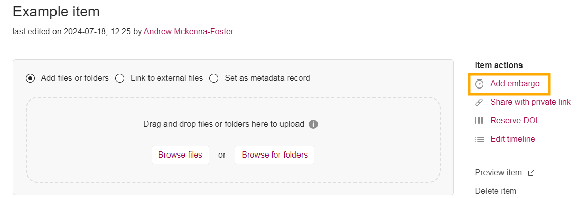 Embargoes and restricted access publishing - Figshare